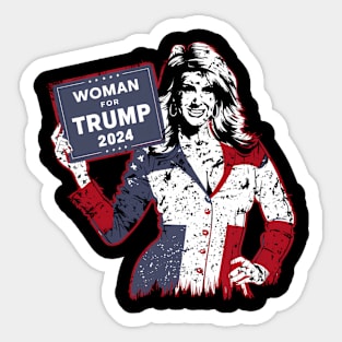 Woman For Trump 2024 Election Usa Sticker